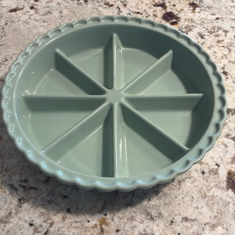 World Market‎ Ceramic Scone Baking Pan sage NWOT